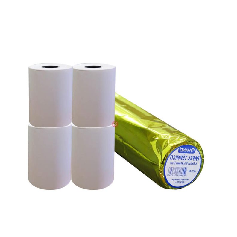 4 Rollos Papel Térmico 57×40mm 17mts Hand - PS-1