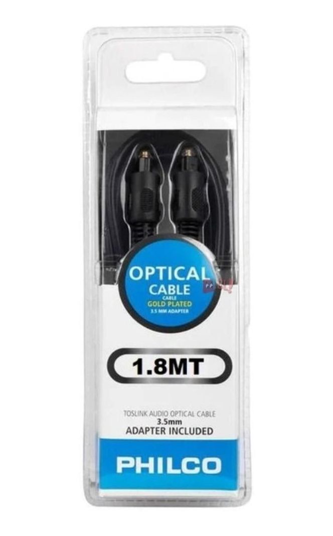 Cable De Audio Óptico Toslink 3mts Philco - Ps-3