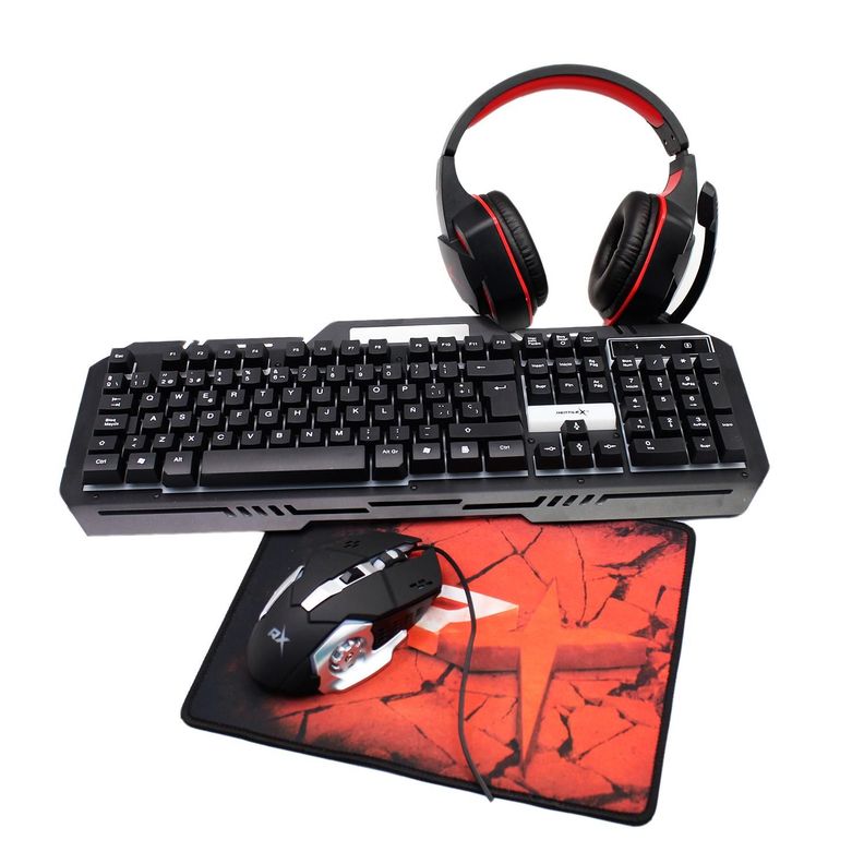 Kit Gamer Pc Teclado-Audífono-Mouse-Mouse Pad - PS-0