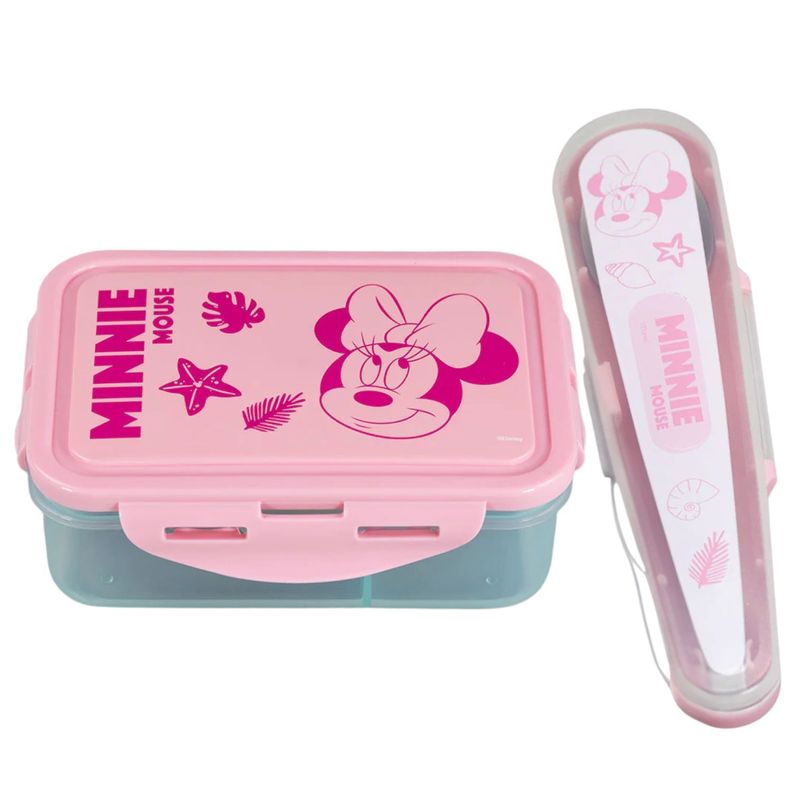 Hermetico Minnie 700ml Divisiones Cubiertos Minnie PS