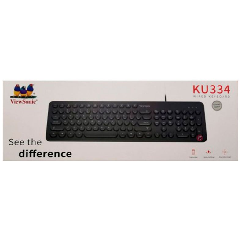 Teclado Pc Usb Teclas Redondas Viewsonic KU334 - PS-2