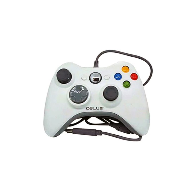 Joystick Xbox 360 Cable Usb Vibración Blanco - Puntostore-0
