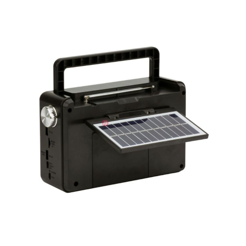 Radio AM/FM/SW Con Panel Solar, USB Y Linterna LED - PS-1