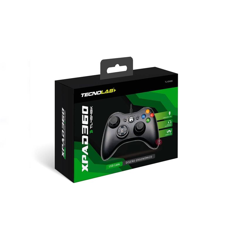 Joystick Xbox 360 Con Vibración Cable Color Blanco - PS-1