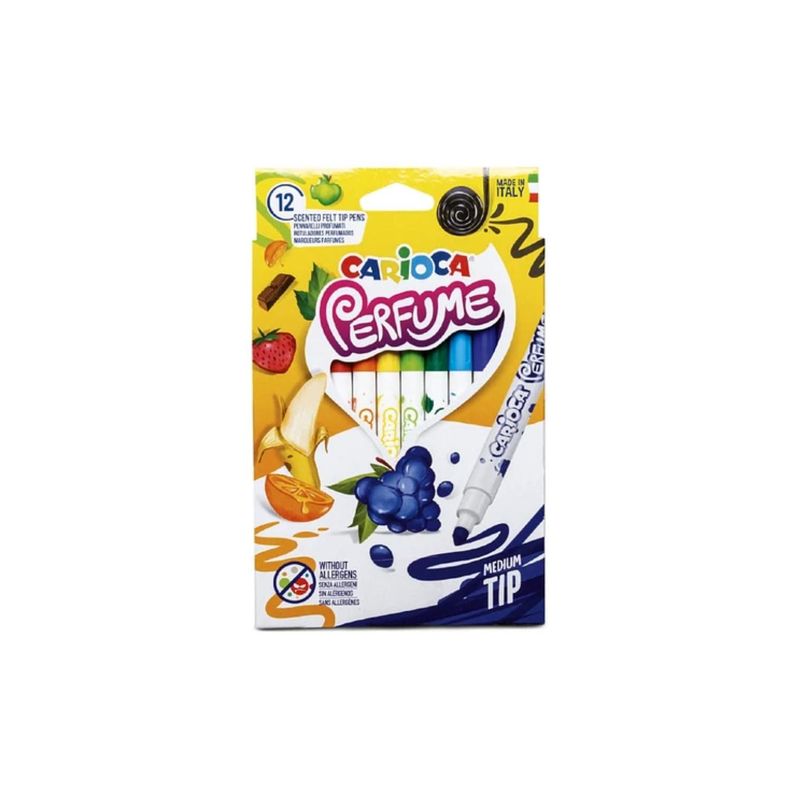 Plumones Con Perfume 12 Colores Carioca - PS Amarillo