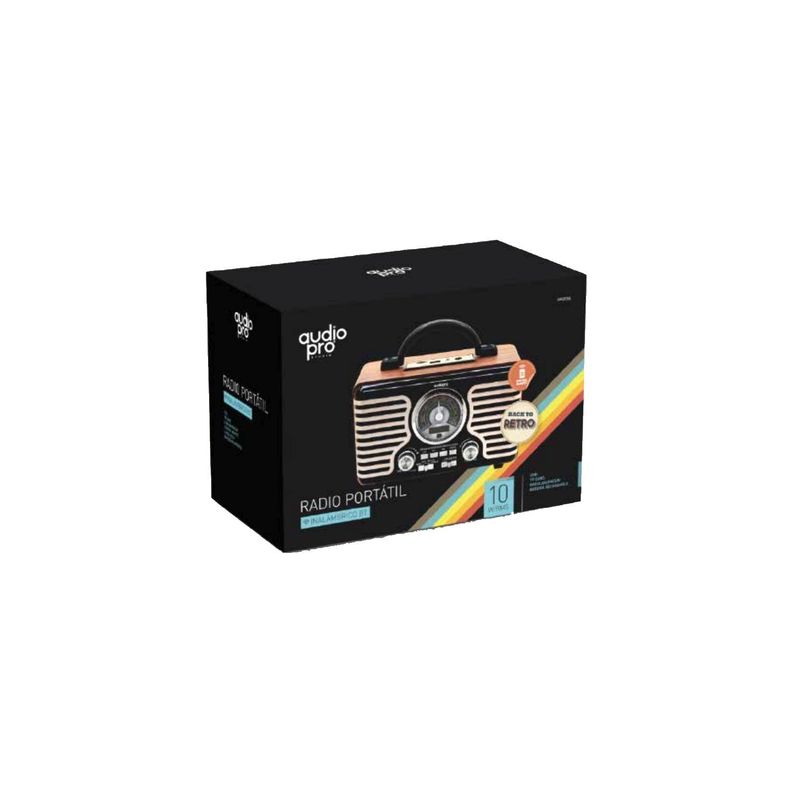 Radio Retro Bluetooth Portátil 10w Back To Retro - PuntoStore-1