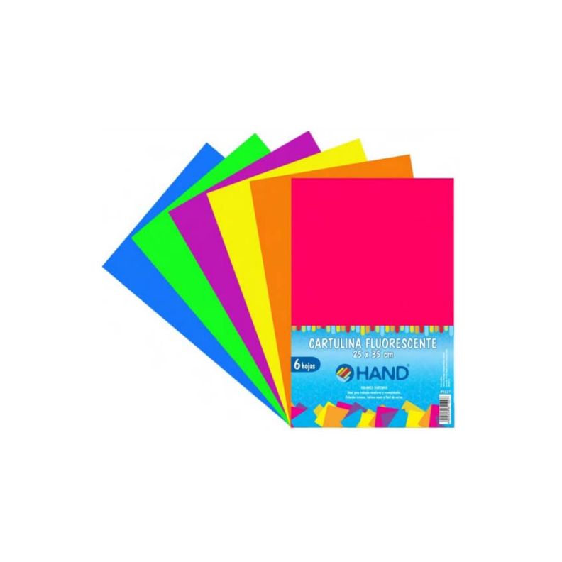Pack 60 Hojas Cartulinas Fluorescente 25x35cms Colores - PS-0
