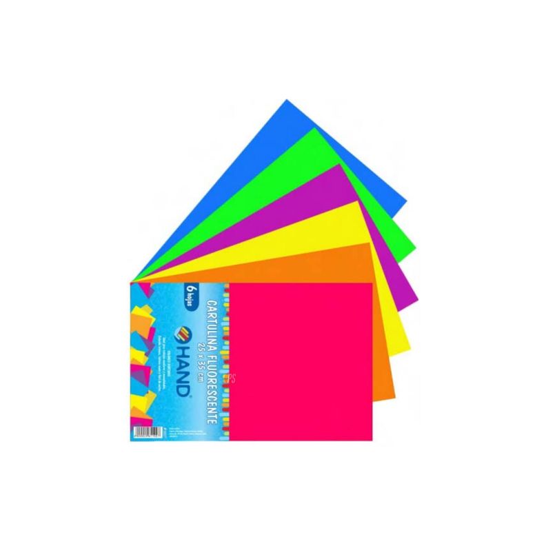 Pack 60 Hojas Cartulinas Fluorescente 25x35cms Colores - PS-1