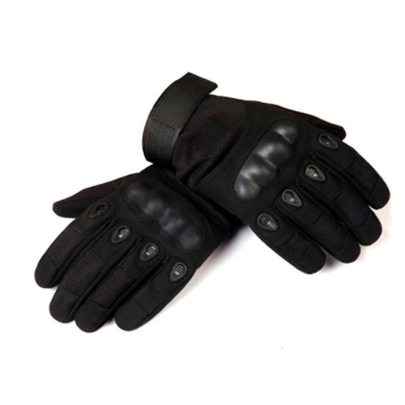 Guantes Para Moto De Cuero Color Negro - Ps-0