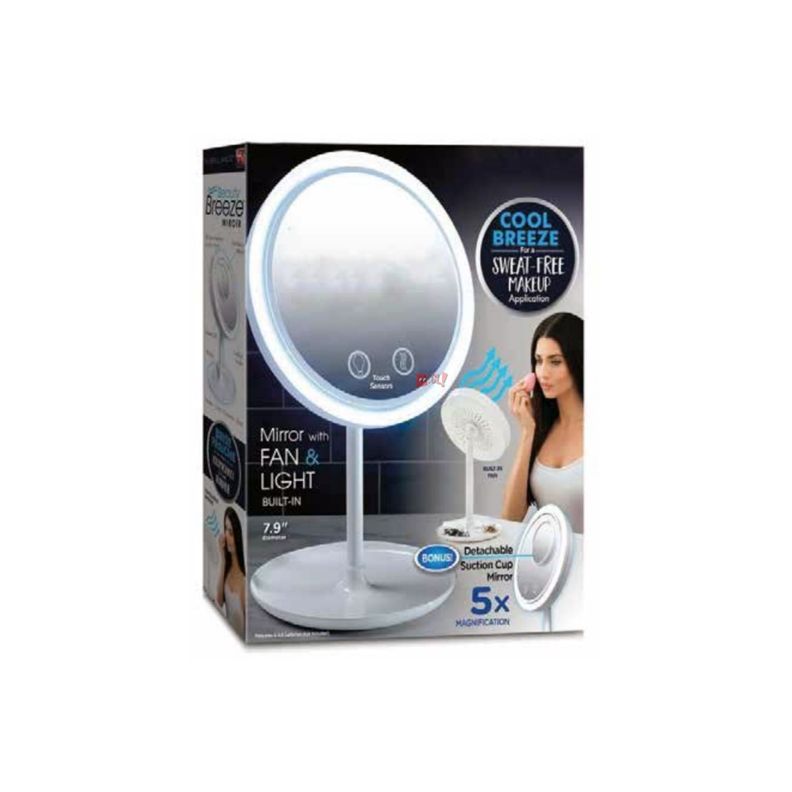 Espejo 5x Para Maquillaje Con Luz Led Y Ventilador - PuntoStore-3