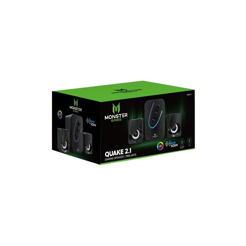 Subwoofer Gamer Rgb Monster Quake 2.1 10w - PuntoStore-1