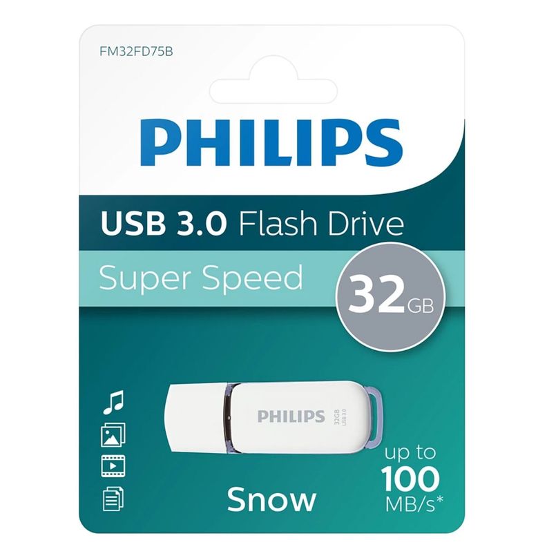 Pendrive 32gb Philips Snow Usb 3.0 FM32FD75B - PS-0