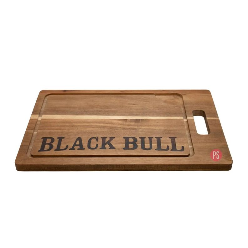 Tabla De Cortar Cocina 45x30cms Madera Black Bull - Ps-2