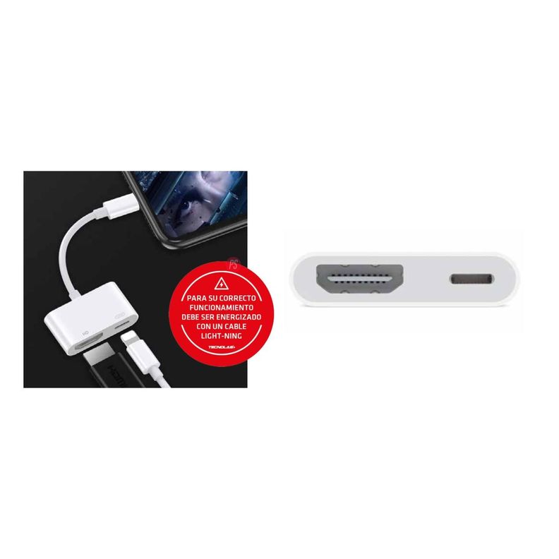 Adaptador Lightning A Hdmi Compatible Iphone y Ipad - Ps-2