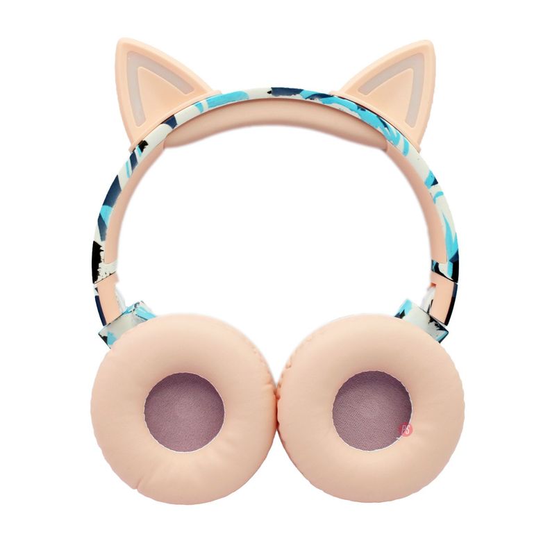 Audífonos Bluetooth Gatito Rosa RGB ¡Vida a tu Música! - PS-1
