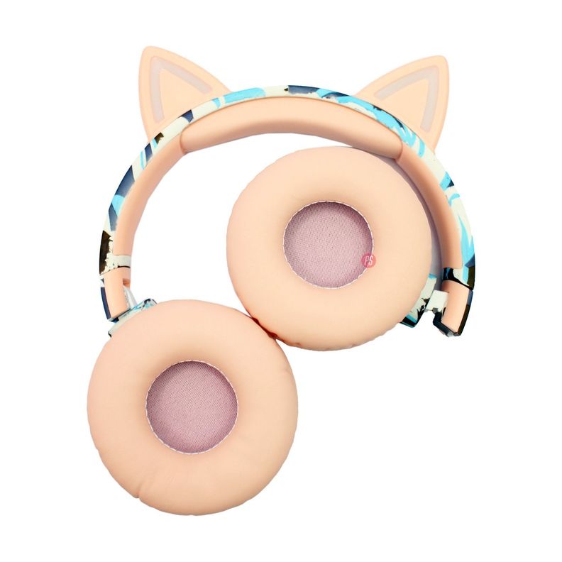 Audífonos Bluetooth Gatito Rosa RGB ¡Vida a tu Música! - PS-3