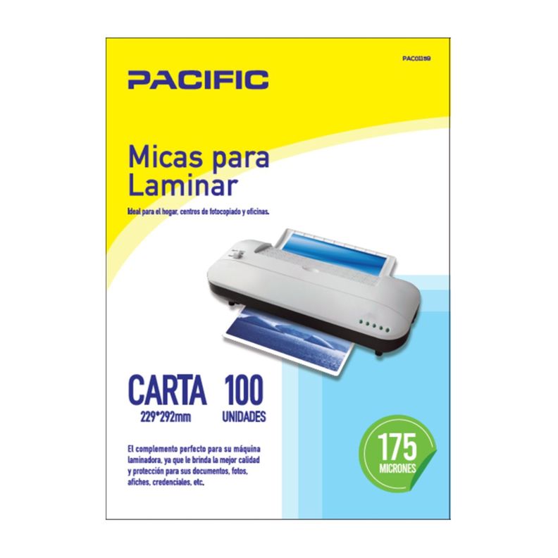 100 Laminas Carta Micas Termolaminadora 175 Micrones - Ps-0
