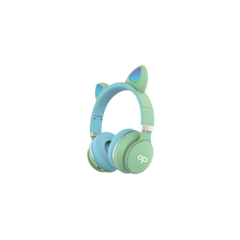 Audífonos Niños Bluetooh Orejas Led Verde - Puntostore-0