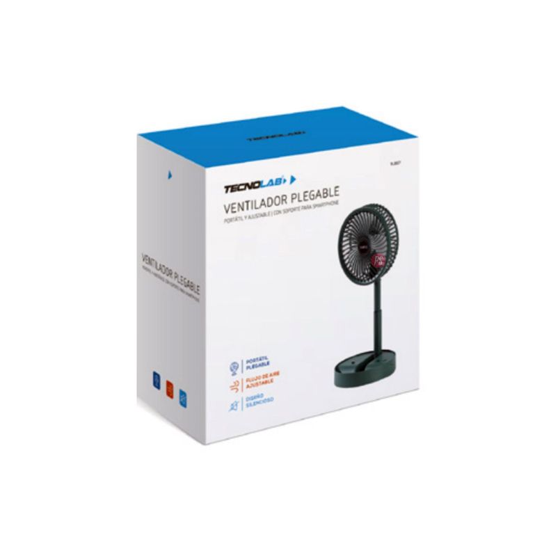 Ventilador Portátil Plegable Con Pedestal USB Verde - PS-1