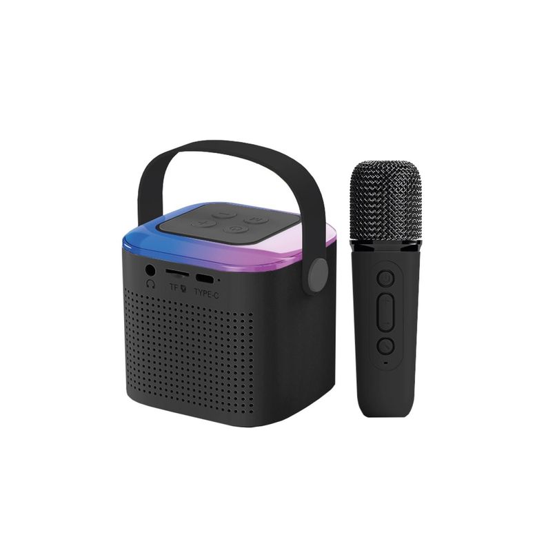 Parlante Karaoke Bluetooth Con Micrófono Ap Negro - PS-0