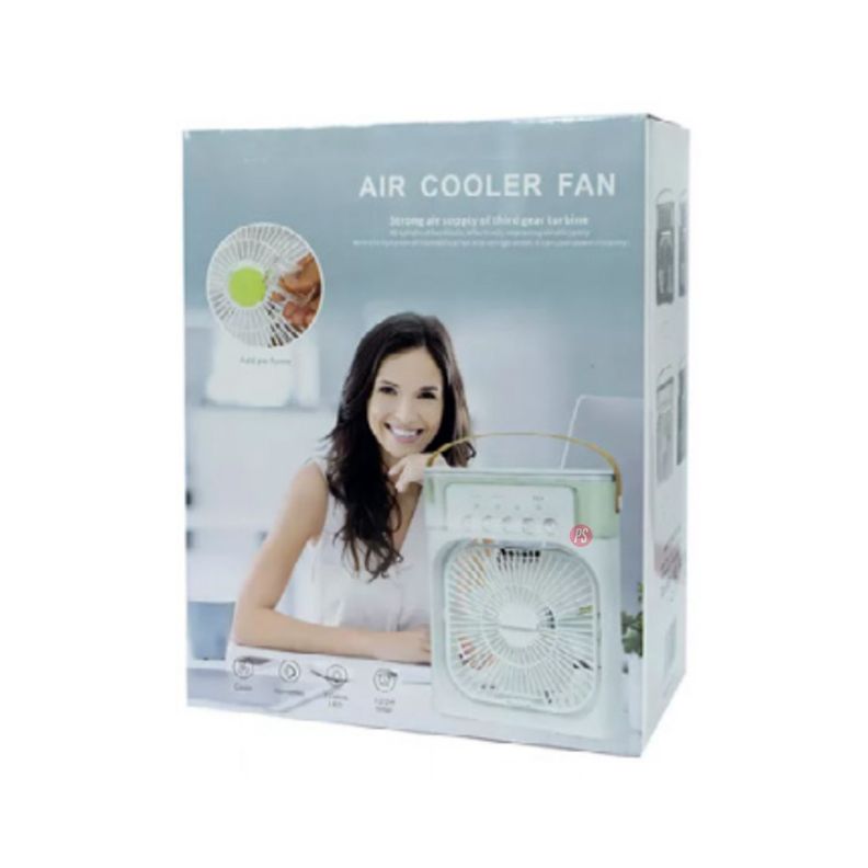 Ventilador Usb Portátil Led Con Rociador Verde - PS-2