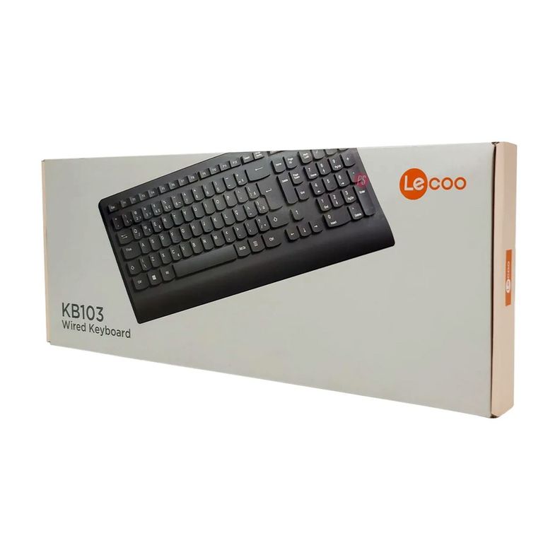 Teclado Pc Usb Español Lenovo Lecoo KB103 - PS-3