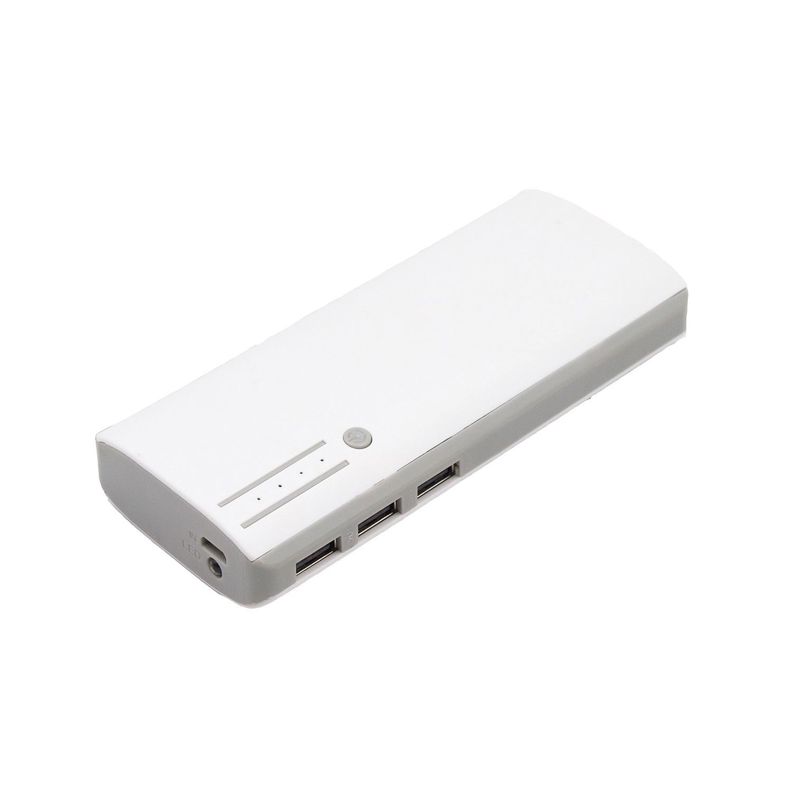 Batería Power Bank 15000Mah 3 Usb Blanco - PuntoStore-2