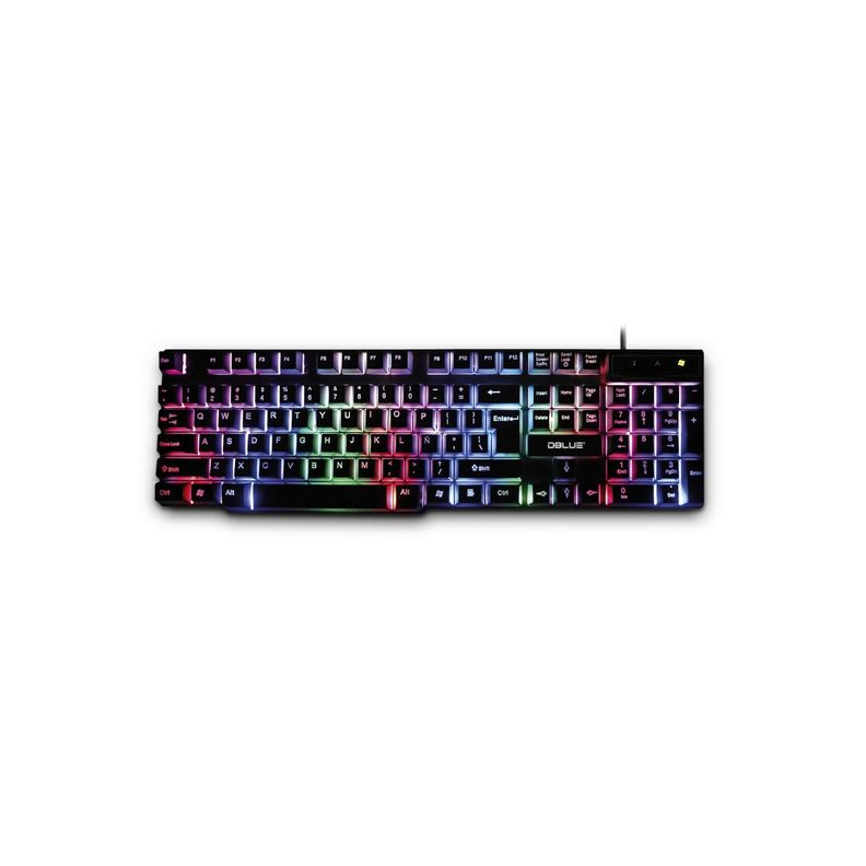 Teclado Gamer Pc Conexion Usb Retroiluminacion Rgb - Puntostore Negro