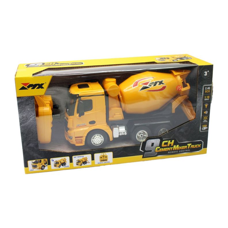 Camión Hormigonera Juguete RC Luz y Sonido Escala 1:18 - PS-3