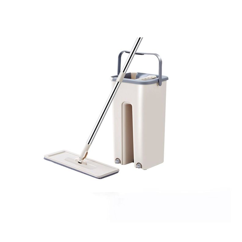 Trapeador De Mopa Plana Con Balde Escurridor - PuntoStore-0