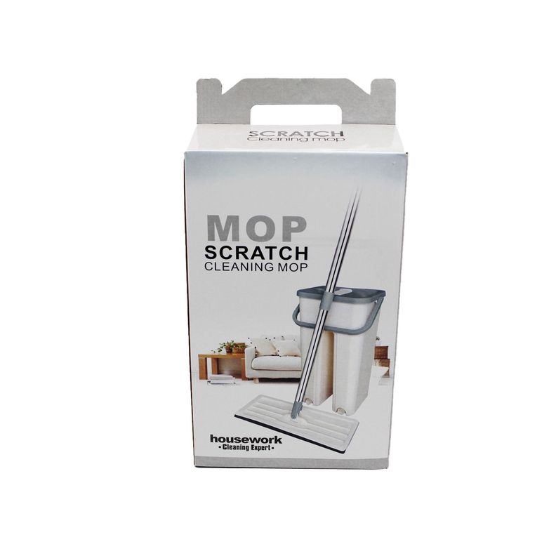 Trapeador De Mopa Plana Con Balde Escurridor - PuntoStore-2