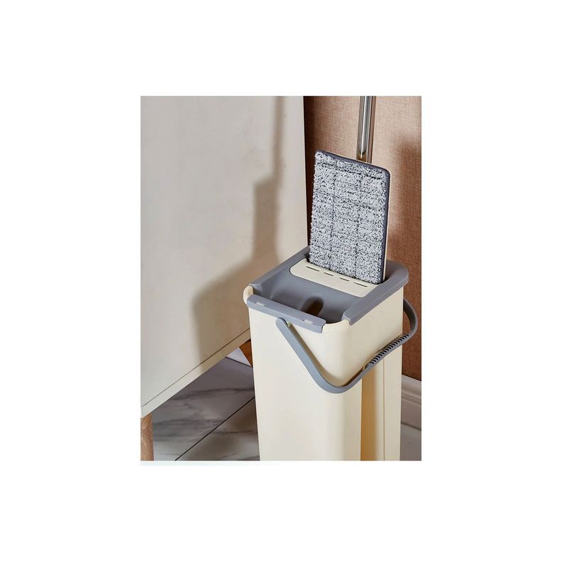 Trapeador De Mopa Plana Con Balde Escurridor - PuntoStore-1