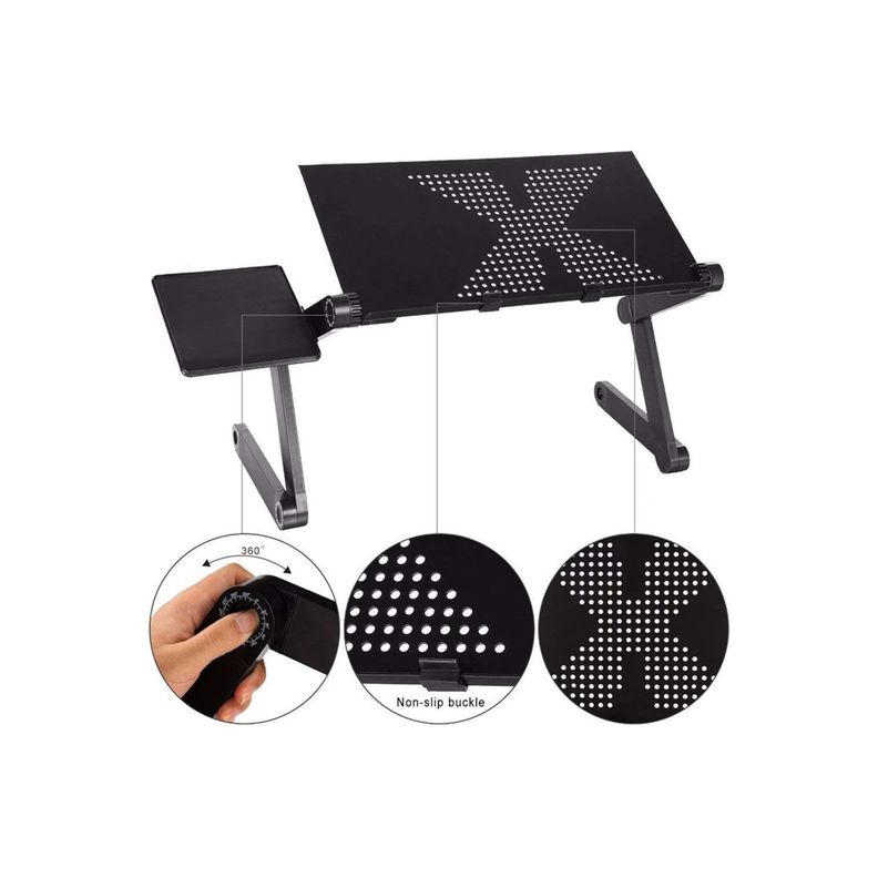 Mesa Notebook Ajustable Ventilador Y Soporte Mouse - Ps-1