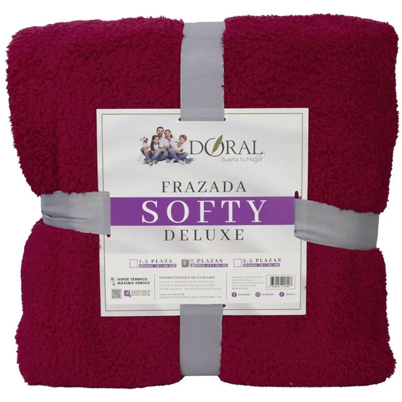 Frazada Softy Lisa 1 5 Plazas Hipertermica Tonos Oscuros PS