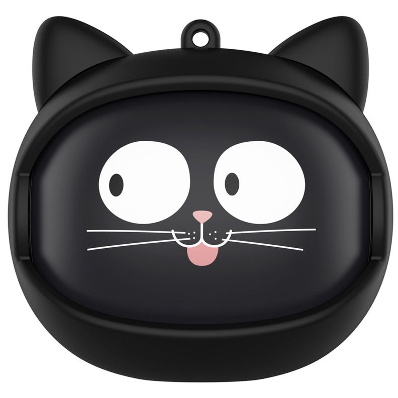 Audífonos Bluetooth Con Caras Seleccionables Gato Negro - PS-0