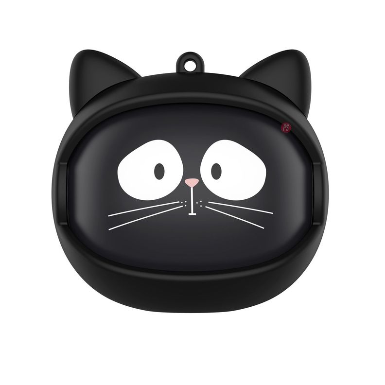 Audífonos Bluetooth Con Caras Seleccionables Gato Negro - PS-2