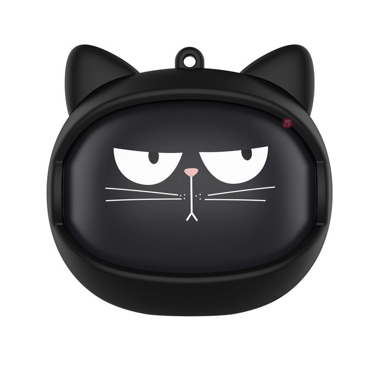 Audífonos Bluetooth Con Caras Seleccionables Gato Negro - PS-3