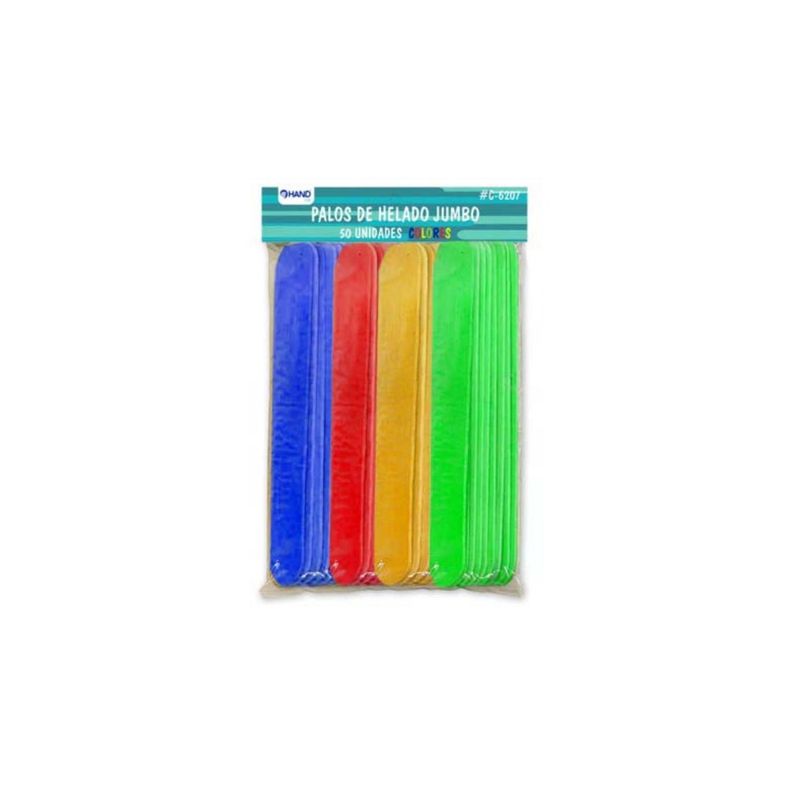 Palos De Helado Jumbo Colores 50 Unidades - PS-0
