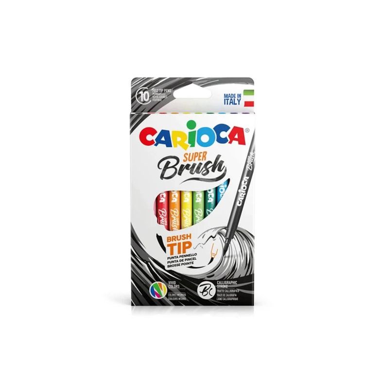 Plumones Super Brush 10 Colores Carioca - PS-0