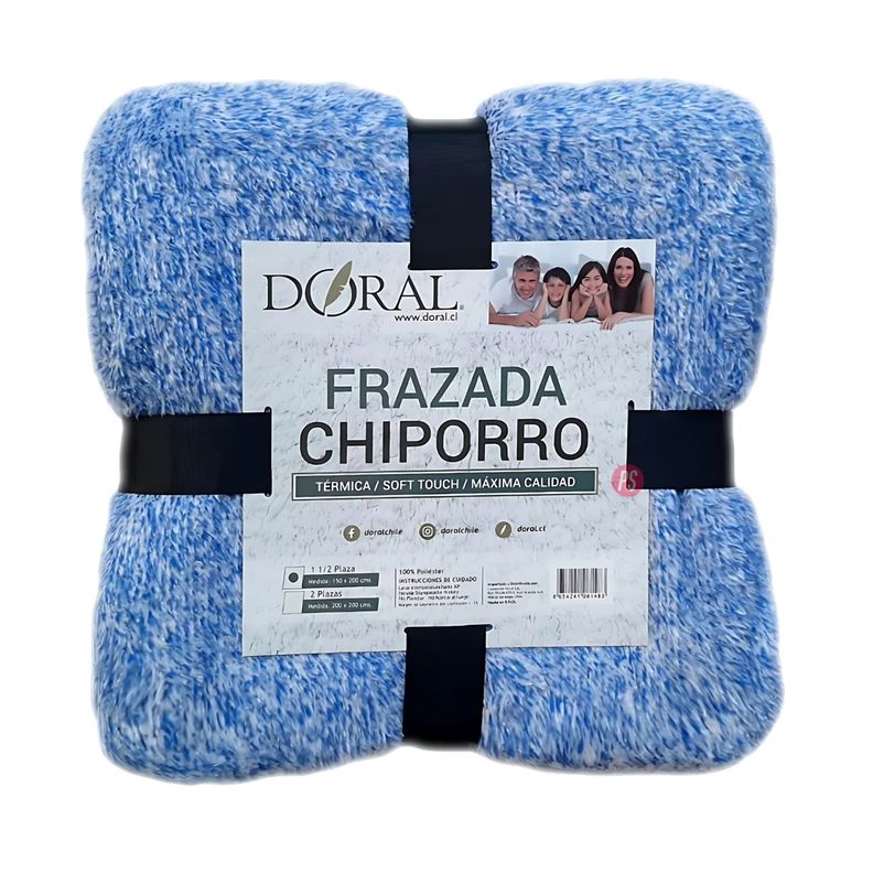 Frazada Chiporro Two Tones 1.5 Plazas Colores Oscuros - PS-1