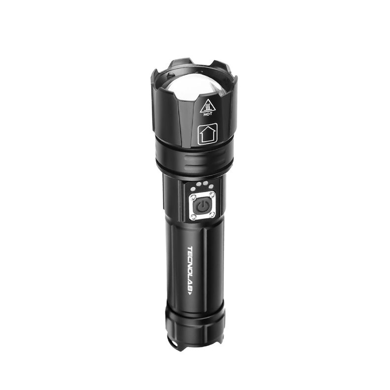 Linterna Led Zoom Telescopico 16cms Resiste Agua - PS Negro