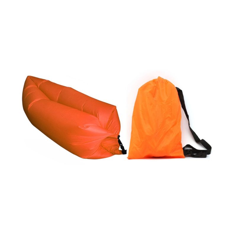 Sofá Tumbona Sillón Inflable 200cm X 90cm Color Naranjo - PuntoStore-1