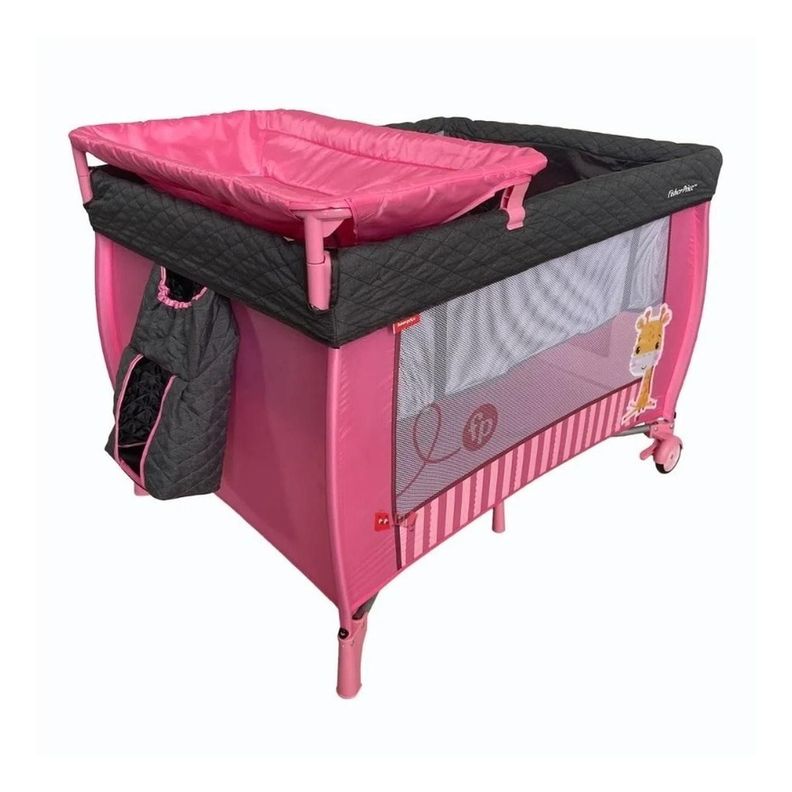 Cuna Fisher Price Pack & Play Mudador Y Pañalera Rosado - Ps-1