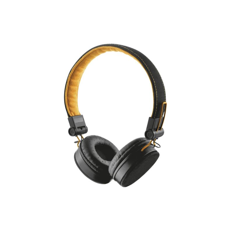 Audífonos Diseño Urbano 3.5mm Fyber Negro Con Naranjo - PuntoStore-0