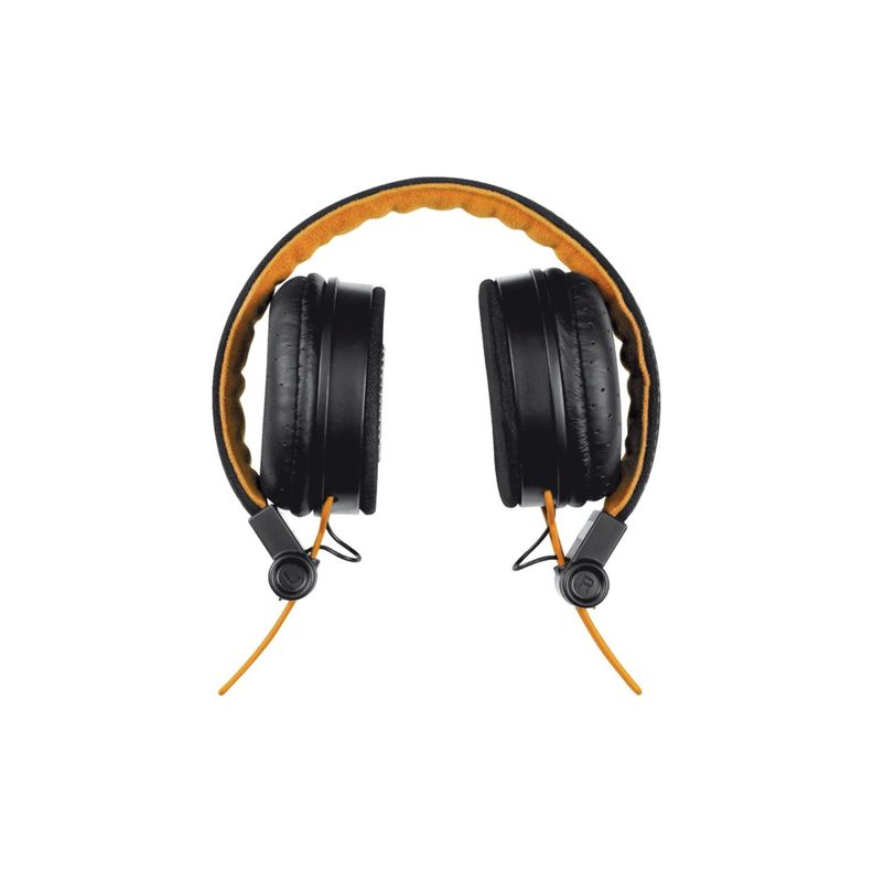 Audífonos Diseño Urbano 3.5mm Fyber Negro Con Naranjo - PuntoStore-3