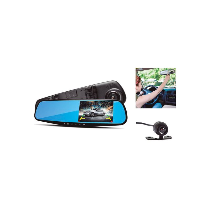 Espejo Retrovisor Grabador Cámara Delantera Y Trasera - Puntostore-1