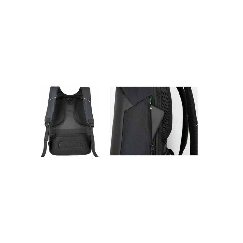Mochila Antirrobo Impermeable Con Usb Color Negro - PuntoStore-2