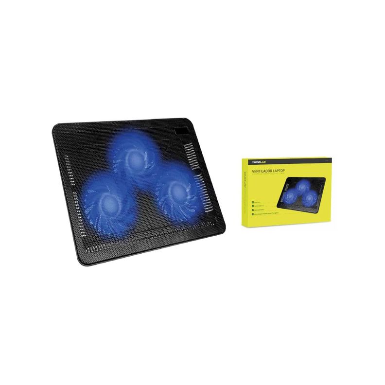 Cooling Pad Gamer Notebook 3 Ventiladores Azul - Ps-1