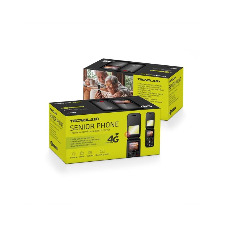 Celular Senior Adulto Mayor 4G Almeja Negro - PS-2