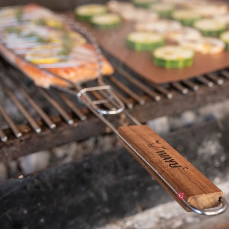 Parrilla Acero Inoxidable Para Pescados Y Mariscos Wayu - PS-3